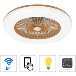 Ventilatore da soffitto 180V-265V con illuminazione Luci LED dimmerabili APP Controllo telefono cellulare Connessione BT con telecomando per camera precio