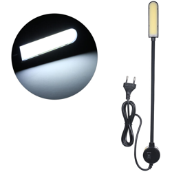 AC85-265v 6W COB US Spina Macchina da cucire Lampada Lampada Base magnetica fissa nera Flessibile 360 ¡ã rotante a collo d'oca Design per macchina da en oferta