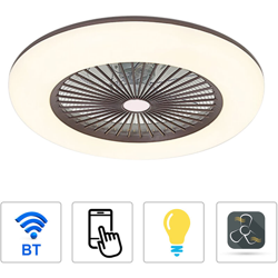 Ventilatore da soffitto 180V-265V con illuminazione Luci LED dimmerabili APP Controllo telefono cellulare Connessione BT con telecomando per camera en oferta