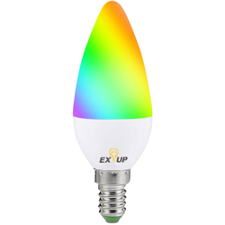 Exup - AC100-240V 5W LED Wi-Fi intelligente Lampada a lampadina APP per smartphone e controllo vocale con base E14 RGB / Bianco / Luce bianca calda precio