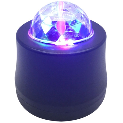 Asupermall - Car DJ Atmosfera rotante Luce Indoor Gathering Party Pub USB Led Lampada decorativa a luce costante,Nero