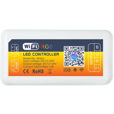 Asupermall - Mini controller WIFI DC12-24V RGB Light Controller Smart Phone supportato Controllo app intelligente / Timer di sincronizzazione /