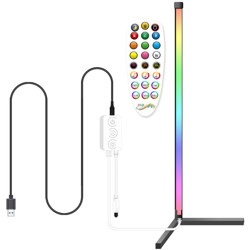 Lampada da terra multicolore da sogno Lampada da soggiorno Atmosfera da camera da letto Luce RGB Lampada da terra angolare Striscia luminosa a en oferta