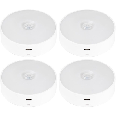 GD-8621 Lampada da notte a parete con sensore di movimento bianco Ricarica USB con illuminazione a luminosita per le scale della camera da letto del