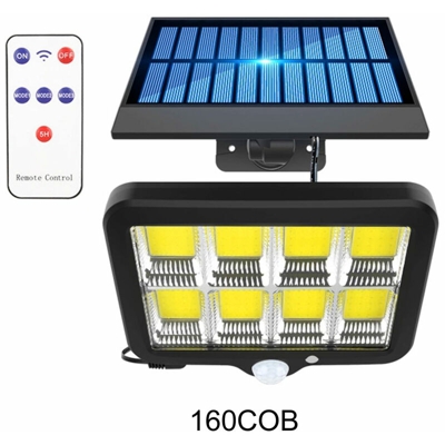 Lampada a induzione solare stile separato Luce bianca fredda 128 / 160COB con / senza controller,160 COB con controller