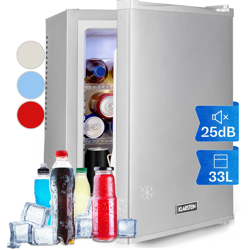 Klarstein Happy Hour 32, minibar, 32L, 5-15°C, EEC A+, silenzioso, 0dB, luce a LED, argento precio