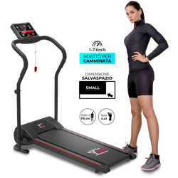 YM TAP70 Tapis ROULANT Elettrico Pieghevole SALVASPAZIO 7 KM/H per Camminate, Super Compatto, 3 PROGRAMMI, Facile, Display con Velocita' Distanza en oferta