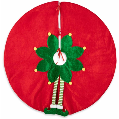 Tappeto per albero di Natale Elfo - rosso