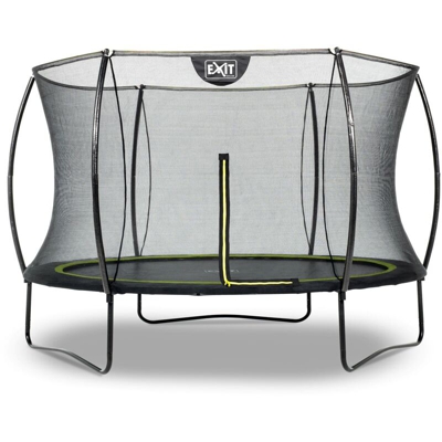 Exit - SOLO TRAMPOLINO Tappeto elastico da giardino rotondo 305cm con rete di sicurezza con pali curvi - nero. Sicurezza ottimale e qualità