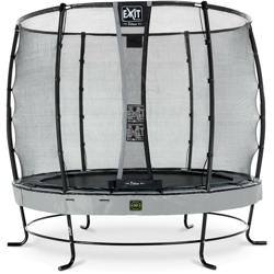 Exit - SOLO TRAMPOLINO Tappeto elastico da giardino rotondo 251cm con rete di sicurezza Deluxe - grigio. Con telaio molto stabile. Un trampolino características