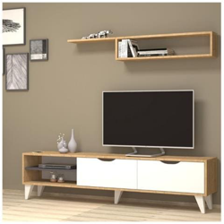 Soggiorno Porta Tv Rovere Bianco Volge 180x35x H47 Cm precio