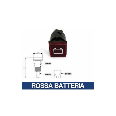 Ama - Spia Universale Luce Luminosa Ricambio Veicoli Mezzi Agricoli Trattore 29242V Rossa Batteria (29243)