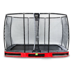 Exit - SOLO TRAMPOLINO Tappeto elastico da giardino interrato rettangolare 244x427cm - rosso. Con rete di sicurezza Deluxe e bordo protettivo extra características