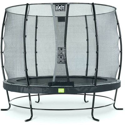 Exit - SOLO TRAMPOLINO Tappeto elastico da giardino rotondo 305cm - nero. Con rete di sicurezza a chiusura automatica e bordo protettivo robusto e