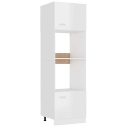 Armadio Per Microonde Bianco Lucido 60x57x207 Cm In Truciolato precio