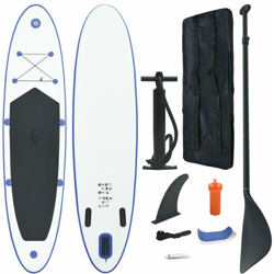 Set Tavola da SUP e Surf Gonfiabile Blu e Bianco - Blu - Vidaxl precio