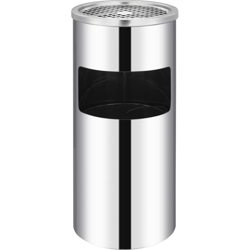 Pattumiera con Posacenere da Parete in Acciaio 26 L Inox - Argento - Vidaxl precio