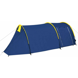 Tenda da Campeggio per 4 Persone Blu Marino/Giallo - Blu - Vidaxl precio