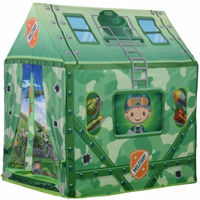 Homcom Tenda Gioco Mimetica per Bambini 3+ Anni per Interno e Esterno Verde 93x69x103cm