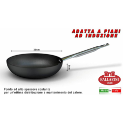 Padella per induzione svasata alta professionale cm 36 nero - Ballarini en oferta