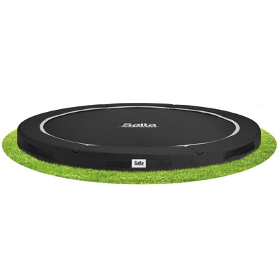 SOLO TRAMPOLINO Tappeto elastico interrato rotondo 396cm - nero. Qualità Premium e materiali durevoli. Senza rete di sicurezza, quindi adatto a