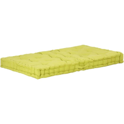 vidaXL Cuscino per Pallet e Pavimento in Cotone 120x80x10 cm Verde - Verde características