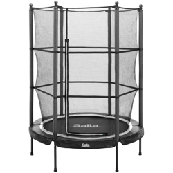 SOLO TRAMPOLINO Tappeto elastico junior 140cm con rete di sicurezza - nero. Per interni e esterni, da 2-6 anni. características