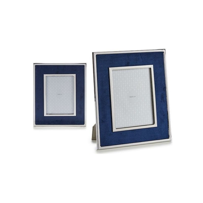 Gift Decor - Portafoto Azzurro Velluto (1 x 30,8 x 25,8 cm)