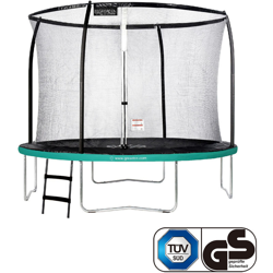 GREADEN Trampolino da giardino Freestyle verde 305 outdoor fitness Ø 305cm + Scala- Rete di sicurezza / materassino protettivo / materassino da salto características