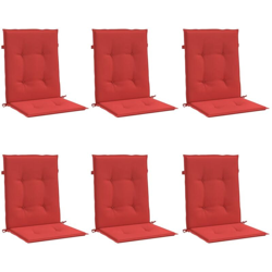 vidaXL Cuscini per Sedie da Giardino 6 pz Rossi 100x50x4 cm - Rosso características