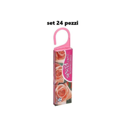 Tradeshop - SET 24 PEZZI ANTITARMICO ANTI TARME PROFUMATO CON GANCIO DEODORANTE ROSA características