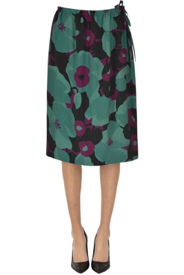 Flower print skirt