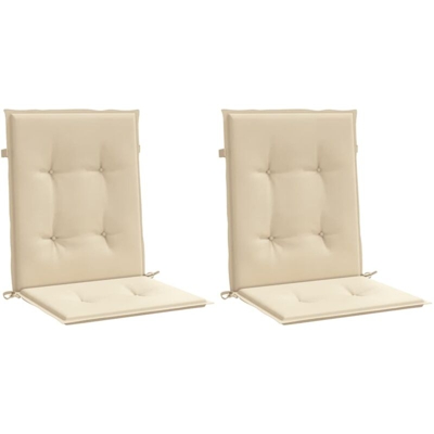 vidaXL Cuscini per Sedie da Giardino 2 pz Beige 100x50x4 cm - Beige