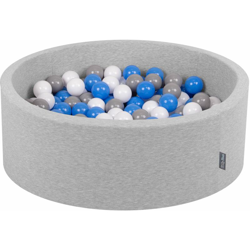 KiddyMoon 90X30cm/200 Palline ∅ 7CM Piscina Di Palline Colorate Per Bambini Tondo Fabbricato In EU, Grigio Ch: Grigio/Bianco/Blu - grigio ch: en oferta