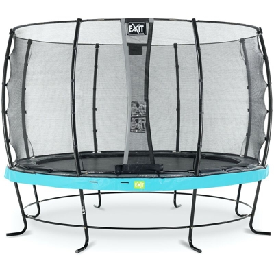 Exit - SOLO TRAMPOLINO Tappeto elastico da giardino rotondo 366cm - azzurro. Con rete di sicurezza a chiusura automatica e bordo protettivo robusto e