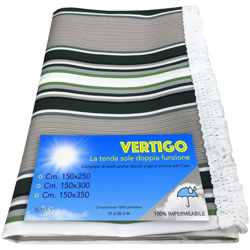 TENDA SOLE VERTIGO da esterno GIARDINO balcone RIGHINO VERDE impermeabile e idrorepellente Cm. 150 x 250 características