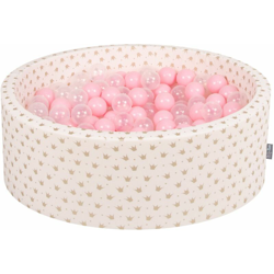 90X30cm/200 Palline ? 7CM Piscina Di Palline Colorate Per Bambini Tondo Fabbricato In EU, Ecru-Dorato: Rosa Chiaro/Trasparente - ecru-dorato: rosa en oferta