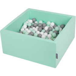 90X40cm/200 Palline ? 7CM Quadrato Piscina Di Palline Colorate Per Bambini Fabbricato In EU, Menta: Bianco/Grigio/Menta - menta: bianco/grigio/menta en oferta