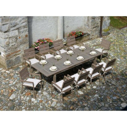 Tavolo da giardino in alluminio e resin wood Monterosso - allungabile, 220/280x100 cm en oferta