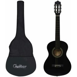 vidaXL Chitarra Classica Principianti e Bambini Custodia Nera 1/2 34' en oferta