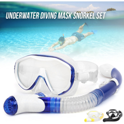 Maschera da snorkeling Set da snorkeling Anti Fog Underwater Scuba Diving Tubo in silicone Maschera da snorkeling Nuoto Training Maschera da sub,|Nero precio