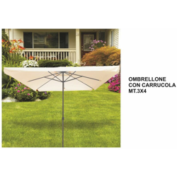 Ombrellone Con Carrucola 3X4 Telo Ecru' Mm.48 precio