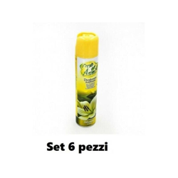 Set 6 Pz Deodorante Per Ambiente Spray Profumo Casa Fresco 300 Ml Gelsomino en oferta