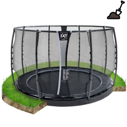 Exit - SOLO TRAMPOLINO Tappeto elastico da giardino interrato rotondo 305cm con rete di sicurezza - nero. Telaio ultra stabile e doppie molle più en oferta