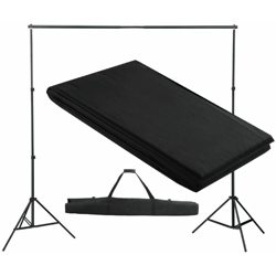 YOUTHUP Sistema Portafondali con Fondale Nero 300 x 300 cm - Nero precio