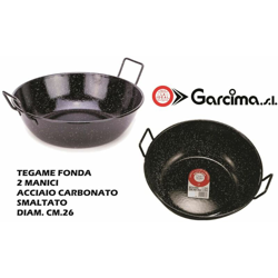 Tegame Fonda Cm.26 2 Man. Acc.Carb.Smaltato precio