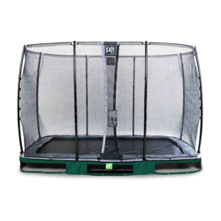 Exit - SOLO TRAMPOLINO Tappeto elastico interrato rettangolare 214x366cm - verde. Con rete di sicurezza a chiusura automatica e bordo protettivo en oferta