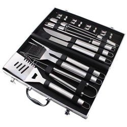 Kit Barbecue Per Barbecue Set Di Attrezzi Per Barbecue Con Custodia In Alluminio 18 Utensili Di Acciaio Inox Materiale: Lega Di Alluminio características