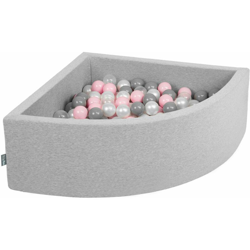 90X30cm/200 Palline Piscina Di Palline Colorate ?7Cm Per Bambini Quarto Angolare In EU, Grigio Ch:Perla/Grigio/Trasparente/Rosa Ch - grigio características