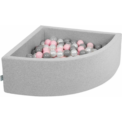 90X30cm/200 Palline Piscina Di Palline Colorate ?7Cm Per Bambini Quarto Angolare In EU, Grigio Ch:Perla/Grigio/Trasparente/Rosa Ch - grigio